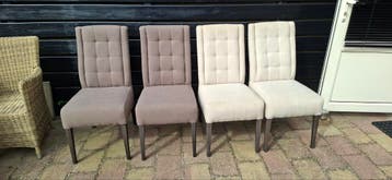 Set van 4 gestoffeerde eetkamerstoelen Henders en Hazel