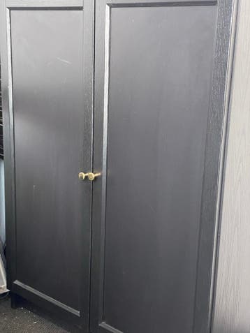 IKEA Oxberg kast - Zwart met deuren