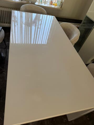 Moderne witte eettafel - 190x90x77cm