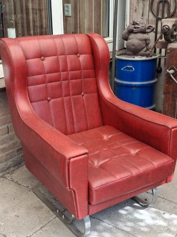 Vintage fauteuil rood