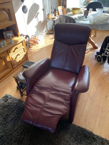 Leren relaxfauteuil 2x (gratis)