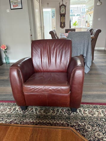 2 leren fauteuils