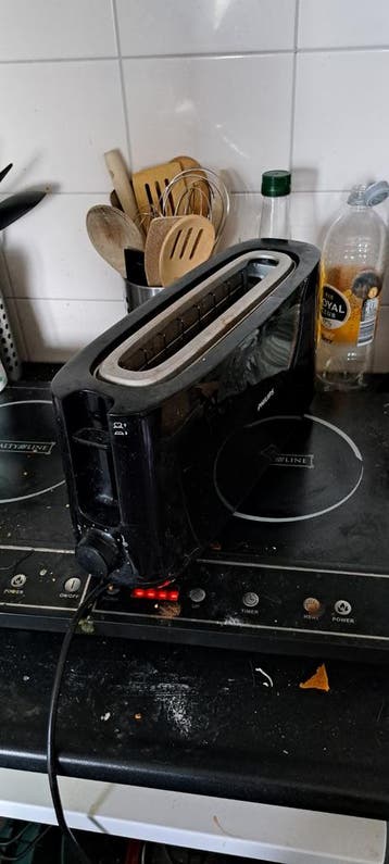 Philips broodrooster zwart