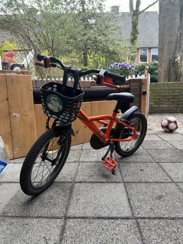 B'Twin kinderfiets - Oranje - Heeft onderhoud nodig