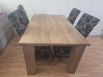 Eettafel zonder stoelen