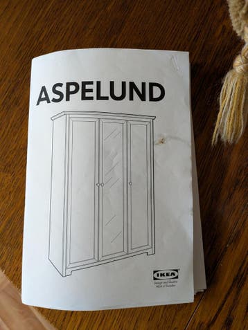 Ikea Aspelund kast in onderdelen