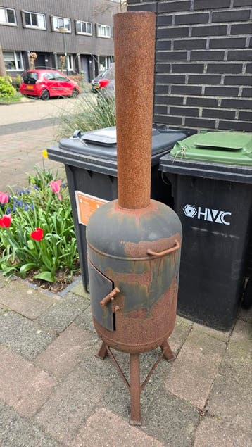 Oud ijzer houtkachel