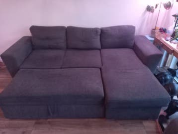 Comfortabele slaapbank met chaise longue