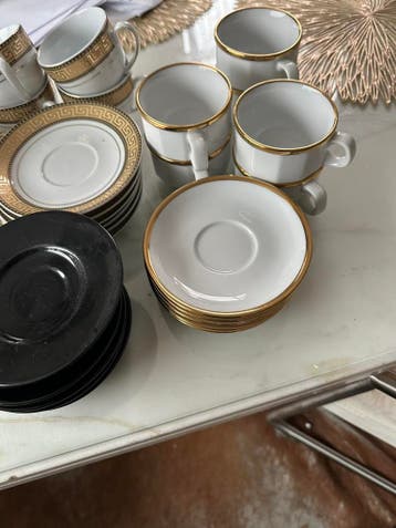 Leuke setjes met koffie kopjes