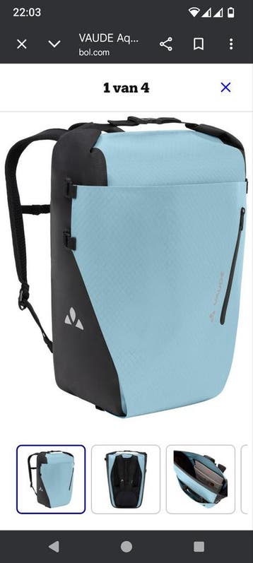 Gezocht Blauwe Vaude fietstas verloren