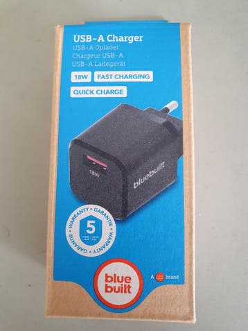 Nieuwe USB-A Oplader 18W Fast Charging