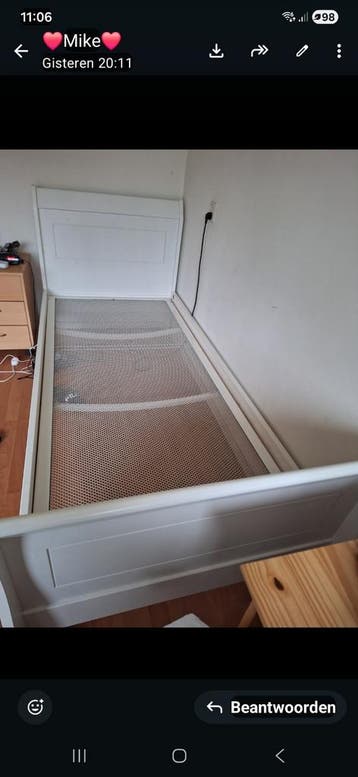 Wit ledikant 90 x 200