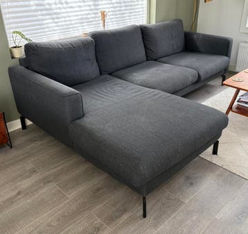 Hoekbank - donkergrijs