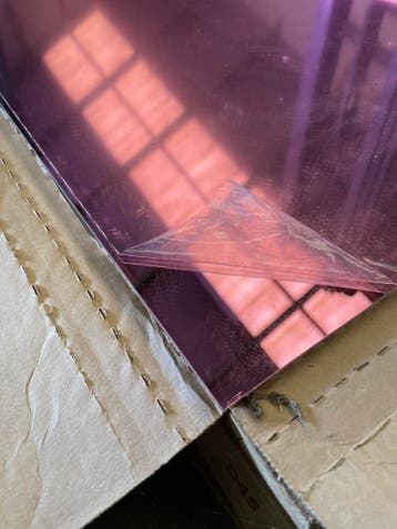 Roze spiegel platen 3stuks