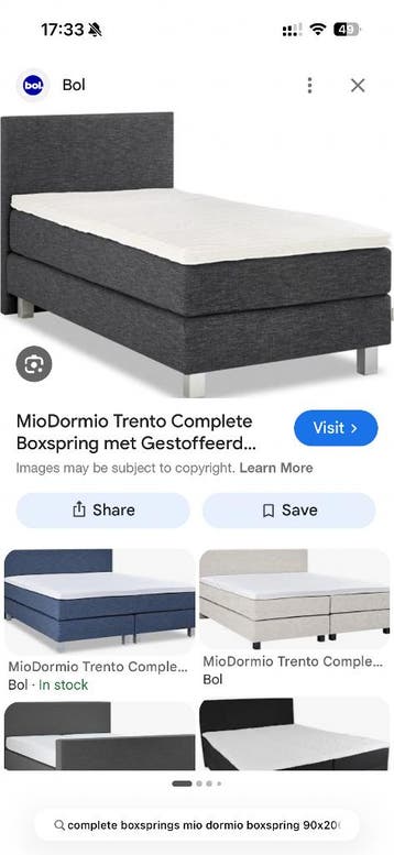 Box srping bed 90x200