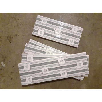 GRATIS: 4x wandtegel 25 x 8 grijs glanzend (Sphinx) nieuw b1