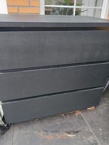 Ikea ladenkast malm zwartgeverfd