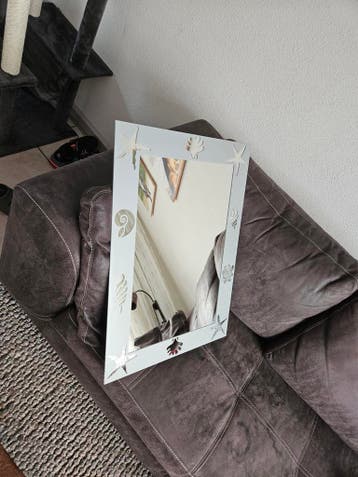 Wandspiegel 70x50 cm met schelpenmotief
