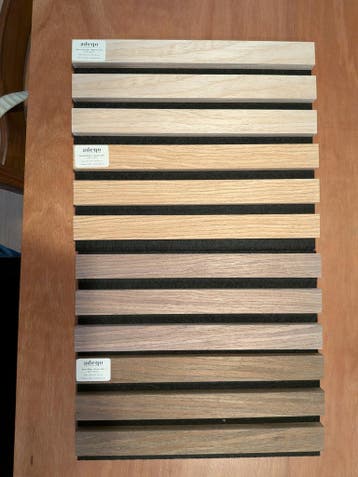 Proefstukjes Adeqo akoestische wandpanelen