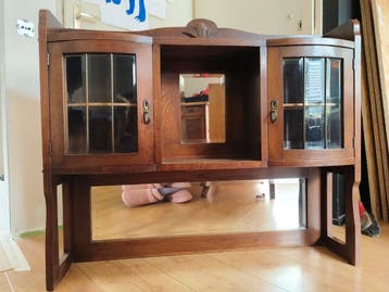 Vitrine kast antiek - voor een toonbank make-up tafel bureau