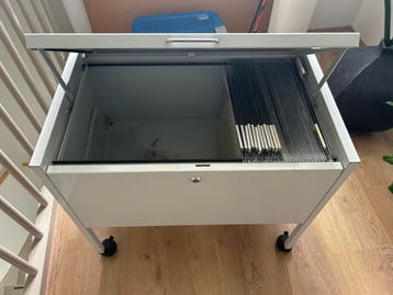 Rolcontainer hangmappen wit 40x65x60 LxBxH