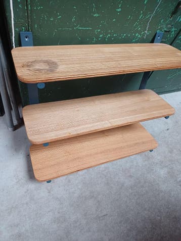 Houten wandrek met 3 planken - 40x50 cm