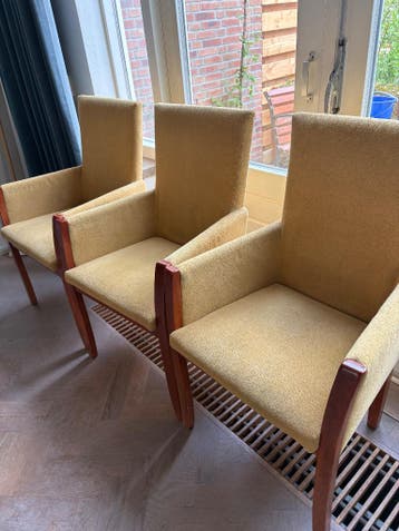 Eetkamerstoelen met armleuningen geel