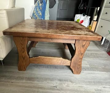 Salontafel massief hout - gebruikt