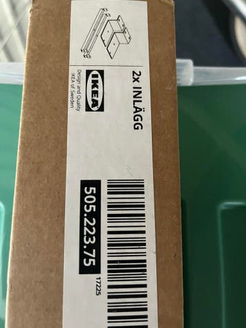 IKEA bureau bevestiging - 2x INLÄGG (505.223.75)