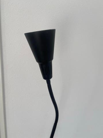 Zwarte vloerlamp met flexibele hals