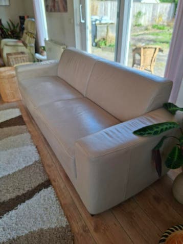 Leather look bank 4 zits en 3 zits