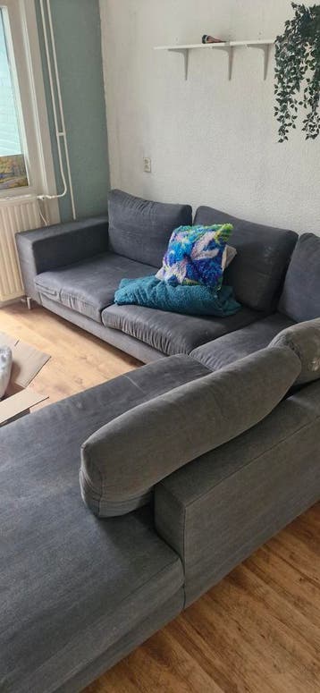 Gratis grijze hoekbank - hoezen wasbaar, z.s.m. ophalen