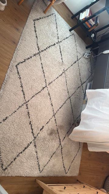 Groot kleed - ruitpatroon wit/zwart