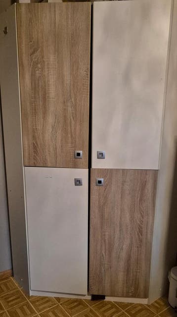 Kledingkast wit/hout
