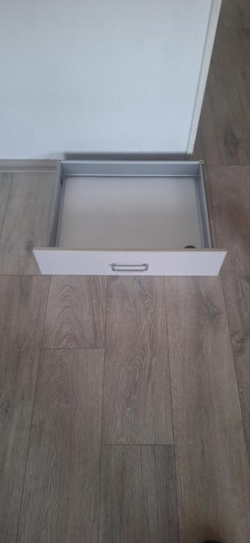 Lade voor keuken kast - Grijs met metalen handgreep