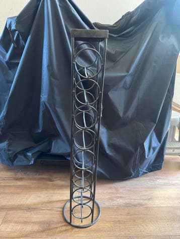 Metalen wijnrek voor 10 flessen