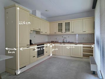 Gratis hoekkeuken inclusief afzuigkap, zelf demonteren