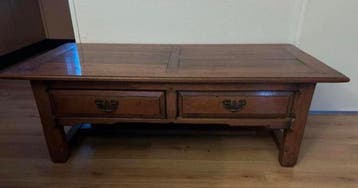 Massief Mahonie Salontafel met lades