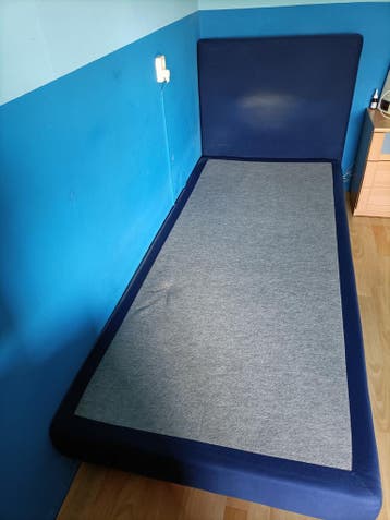 Boxspring eenpersoons blauw