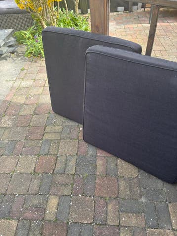 2 loungekussens/palletkussens - Antraciet