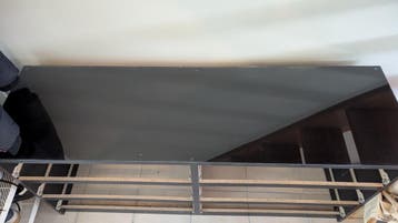 Glasplaat Ikea Malm kast 160 x 48 cm.