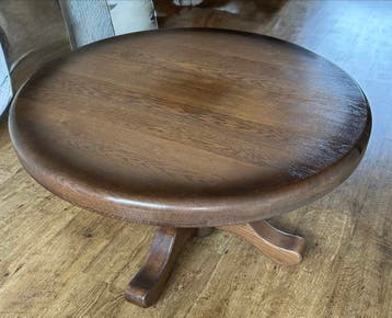 Ronde Salontafel Eikenhout - Diameter 98 cm
