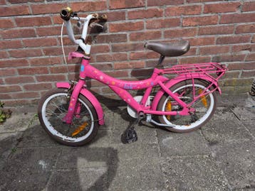 Roze kinderfiets 16 inch - Gebruikt