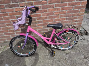 Roze kinderfiets Cycle Kids - opknapper met lekke banden
