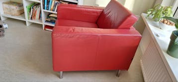 Gelderland fauteuil, rood leer