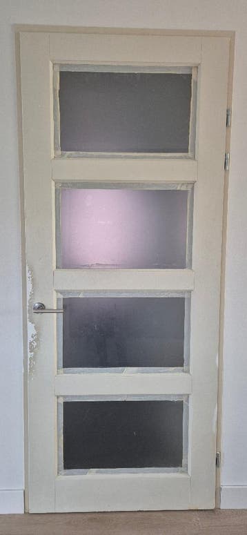 Binnendeur opdek met melkglas