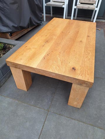 GRATIS Salontafel eikenhout 130 x 70 x 40 cm