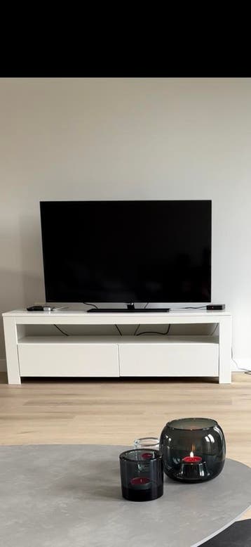 WOOOD tv meubel Lars 150x45x47 cm grenen gelakt wit