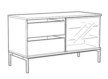 Ikea Tobo TV- of Audio-meubel (gratis)