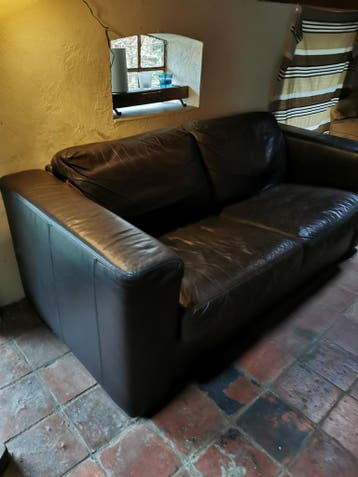 Donker bruine leren 2,5 zits